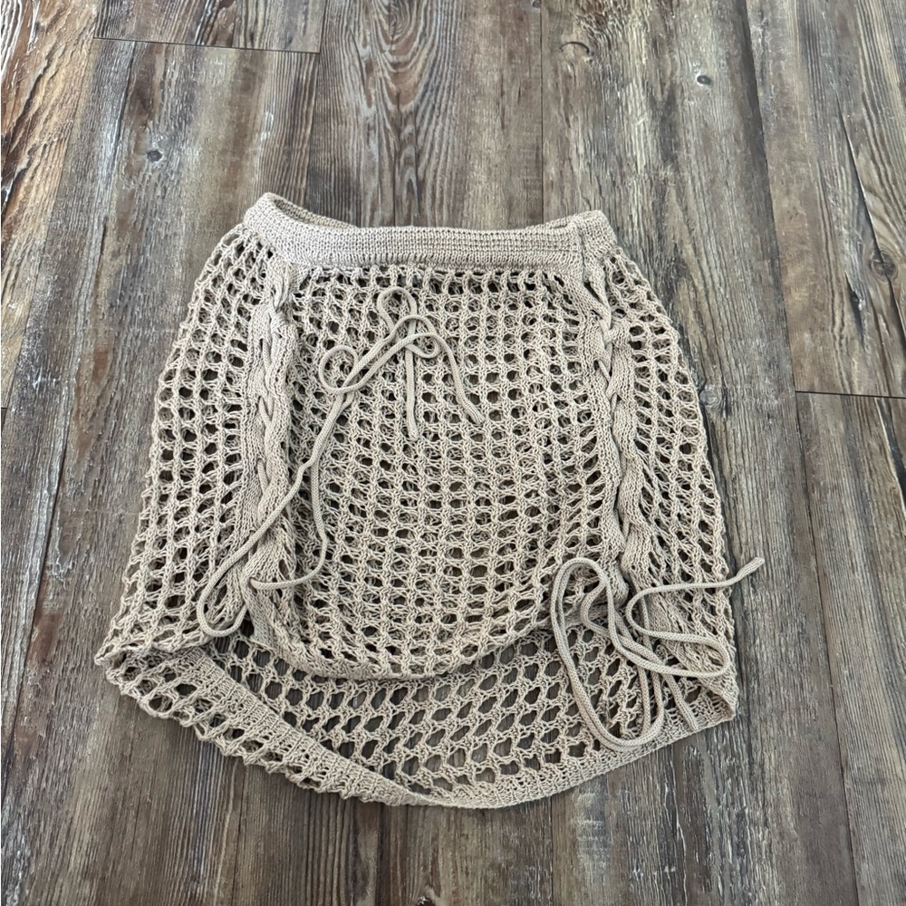 Beige Crochet Skirt